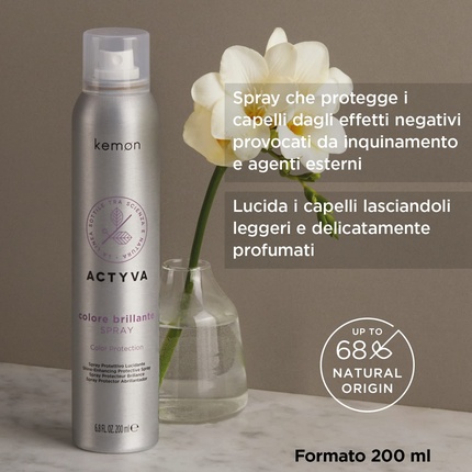 Спрей Kemon Actyva Shiny Color для укладки с защитой окружающей среды