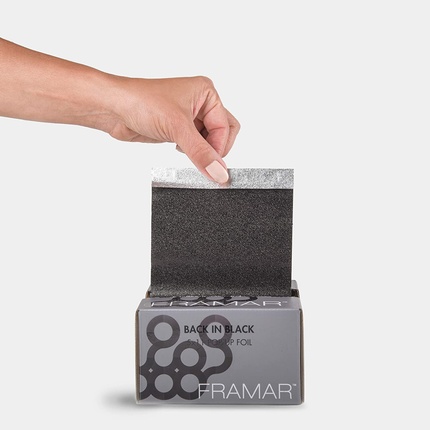 Фольга для волос Framar Black Embossed Pop Up для мелирования и окрашивания