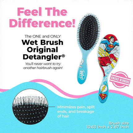 Расческа для волос Wet Brush Original Detangler Лига Справедливости Супермен и Флэш