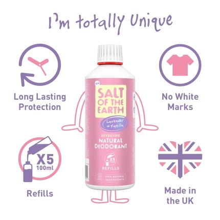 Сменный баллон для дезодоранта-спрея Salt Of The Earth Лаванда и Ваниль