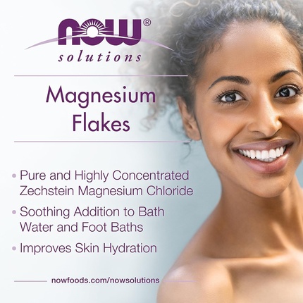 Набор для ухода за телом Now Foods Now Solutions Магниевые хлопья чистые из древнего дна моря Цехштейн