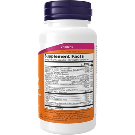 Вегетарианские капсулы Now Foods Коэнзимный B-Комплекс