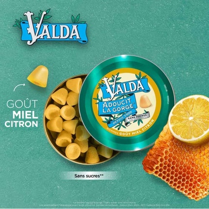 Жевательная резинка Valda без сахара со вкусом меда и лимона