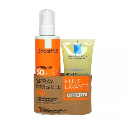 Набор для защиты от солнца La Roche-Posay Anthelios Невидимый Спрей Spf50 Lipikar Очищающее Масло