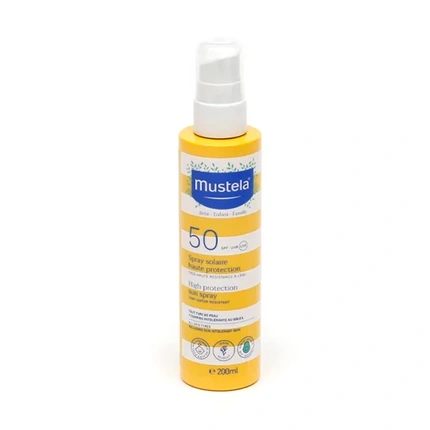 Спрей для защиты от солнца Mustela с высоким уровнем защиты Солнцезащитный Спрей SPF50