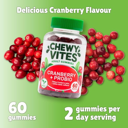 Жевательные витамины Chewy Vites с пробиотиком и клюквой