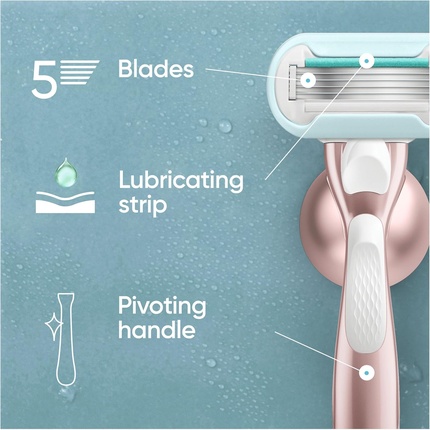 Станок женский Razor Gillette Venus Pro Smooth Sensitive Rosegold 9 лезвий