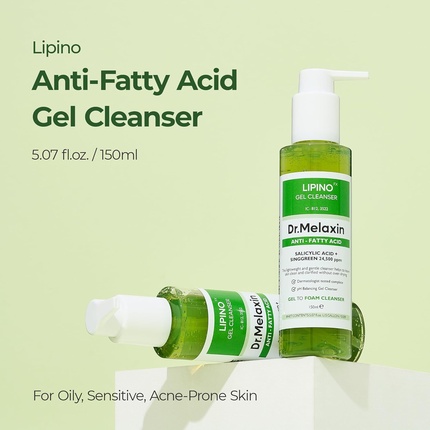 Очищающий гель Dr. Melaxin Lipino Anti-Fatty Acid Gel Cleanser