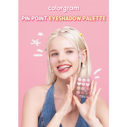 Тени для век Colorgram Pin Point Eyeshadow Palette 01 Персиковый Коралл Ультра-Растушевываемые Матовые