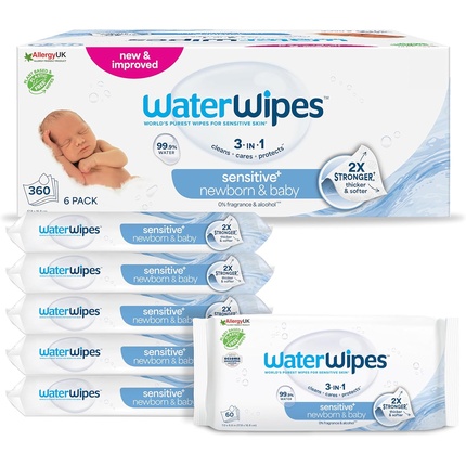 Влажные салфетки WaterWipes Sensitive Newborn & Baby