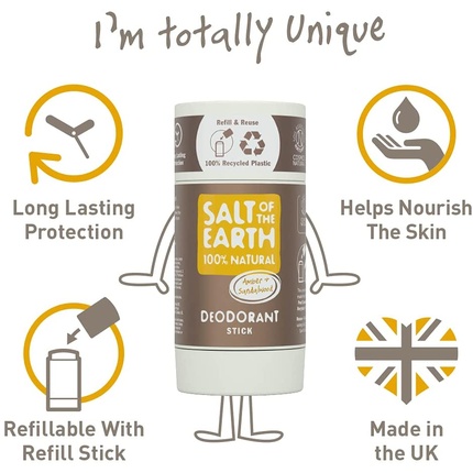 Натуральный дезодорант-стик Amber & Sandalwood Salt Of The Earth