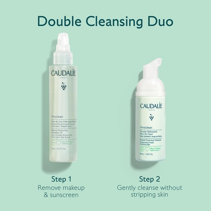 Набор для снятия макияжа Caudalie Double Cleansing Duo Set