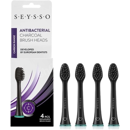 Электрические зубные щетки Seysso Seysso Carbon Antibacterial Sonic Toothbrushes 4 шт.