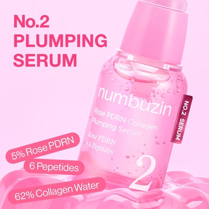 Сыворотка Numbuzin No.2 Rose PDRN Collagen Plumping Serum
