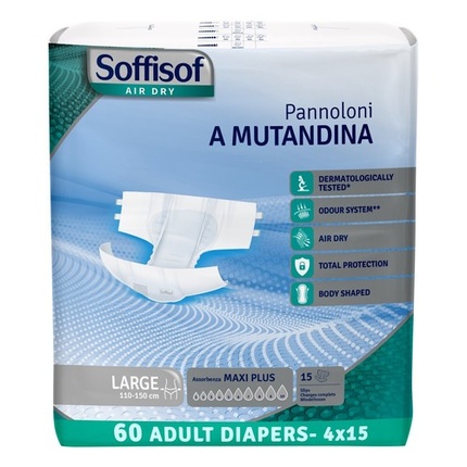 Подгузники для взрослых Soffisof Air Dry Maxi Plus