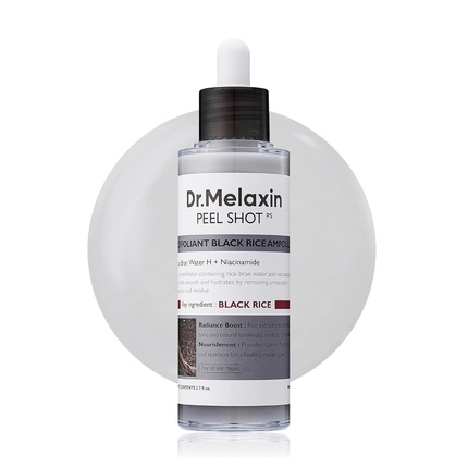 Пилинговая ампула Dr. Melaxin Peel Shot Glow Black Rice Peeling Ampoule