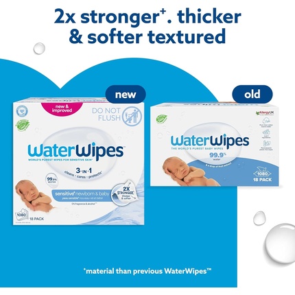 Влажные салфетки для новорожденных и младенцев WaterWipes