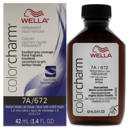 Стойкая крем-краска для волос Wella 7a Средний дымчато-пепельный блонд