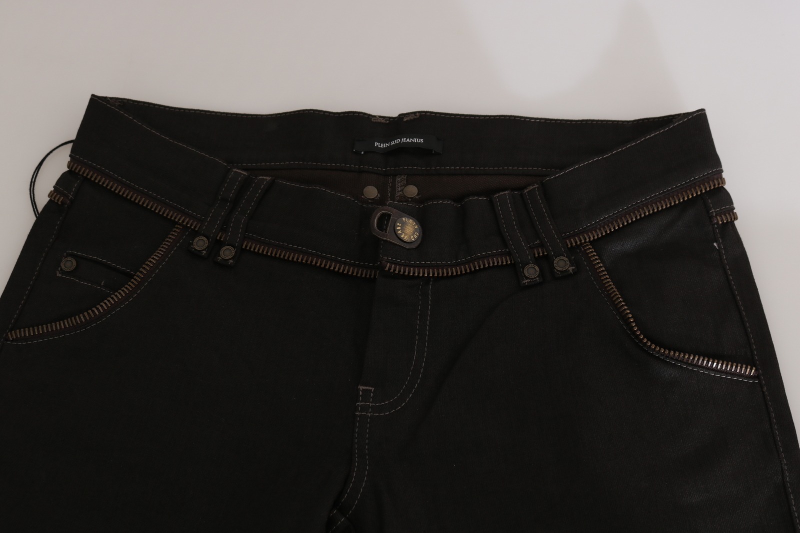 Denim Jeans John Galliano Cotton Black Mid Waist Skinny