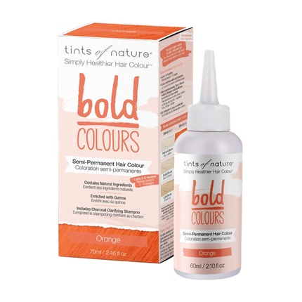 Orange Bold Colour Semi-Permanent Hair Dye Strengthening and Hydrating Tints Of Nature