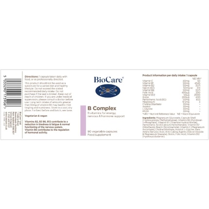 Vegetable Capsules Biocare B Complex