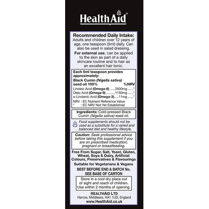 Black Seed Oil Liquid HealthAid