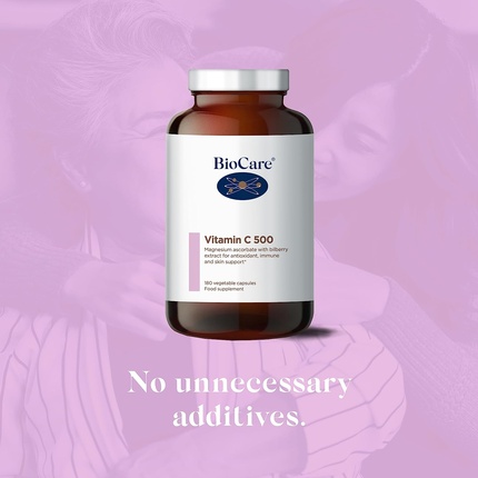 Biocare Vitamin C 500 с магнием и экстрактом черники в капсулах