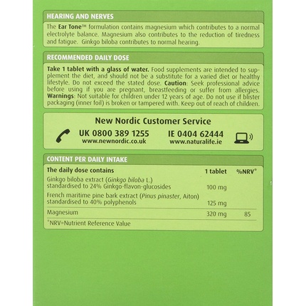 Ear Tone Tablets New Nordic