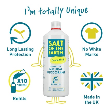 Натуральный дезодорант-спрей, сменный блок Salt Of The Earth
