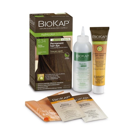 Стойкая краска для волос Biokap Медовый каштан