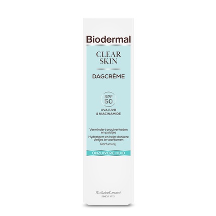 Дневной крем Biodermal Clear Skin SPF50 с высокой степенью защиты и увлажнением