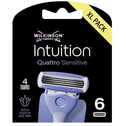 Wilkinson Sword Intuition Quattro Sensitive Сменные лезвия для женщин