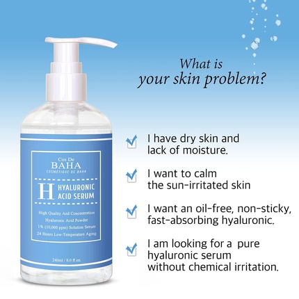 Увлажняющая сыворотка для лица Cos De Baha Pure Hyaluronic Acid 1%