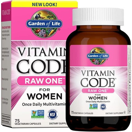 Витамин Code Raw One для женщин Garden Of Life, 75 вегетарианских капсул