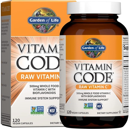 Витамин Code Сырой Витамин C от Garden Of Life, Веганские Капсулы