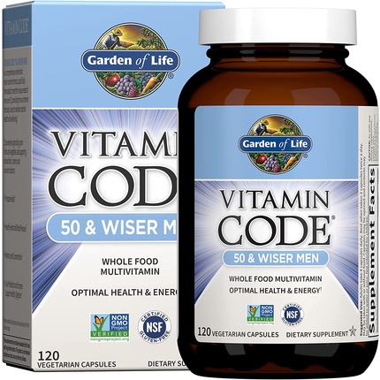 Витамины Vitamin Code 50 & Wiser Men от Garden Of Life в вегетарианских капсулах