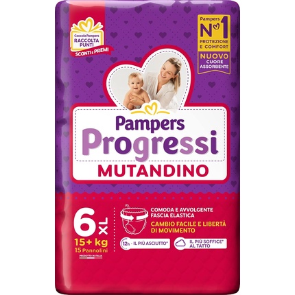 Подгузники Pampers Progressi Extralarge Размер 6