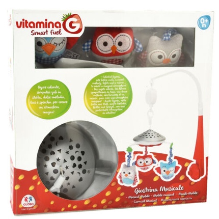 Музыкальная мобильная игрушка с огоньками и звуками от Glooke