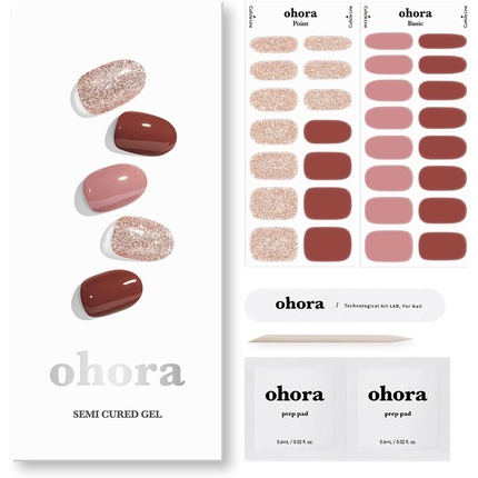 Полуотвержденные гелевые накладки Ohora Glitter