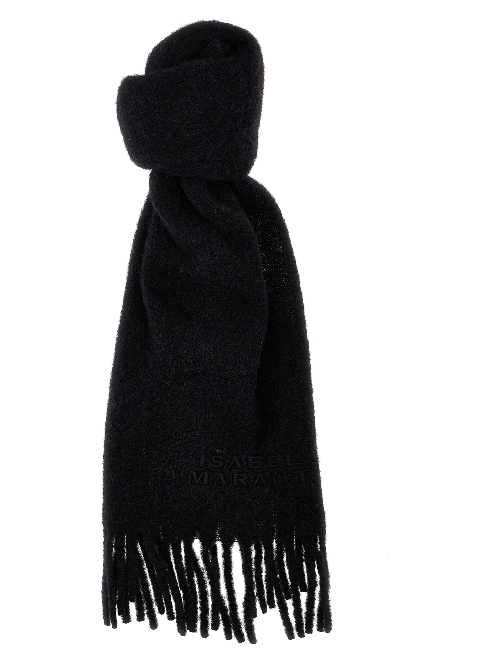 Черный шарф из альпаки Isabel Marant